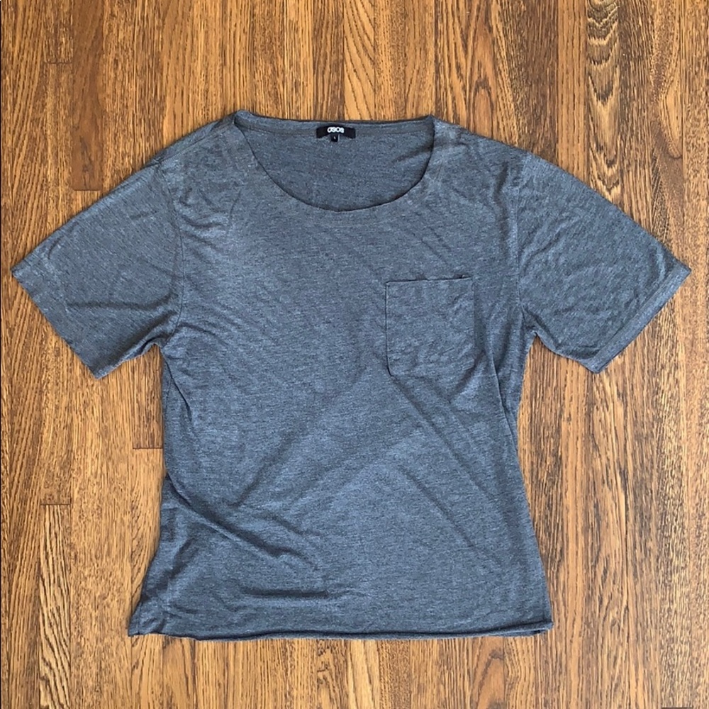 Men’s ASOS Gray Shirt Sleeve Cotton Tee Shirt